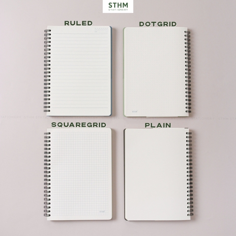 Sổ tay lò xo bìa trơn Basic notebook A5
