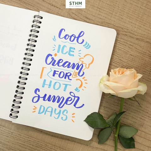 Sổ tay lò xo bìa trơn Basic notebook A5
