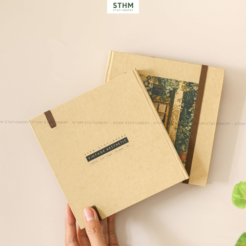 Sổ tay may chỉ bìa cứng Vintage Asthetic 14x14cm
