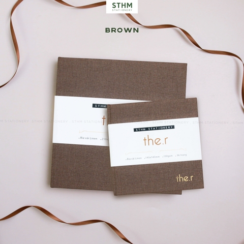 Sổ tay may chỉ bìa cứng bọc vải The.r Sketchbook giấy kem 190gsm