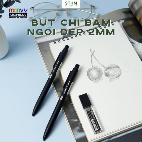 Bút chì bấm Marvy Uchida FL200 Ngòi dẹp 2mm