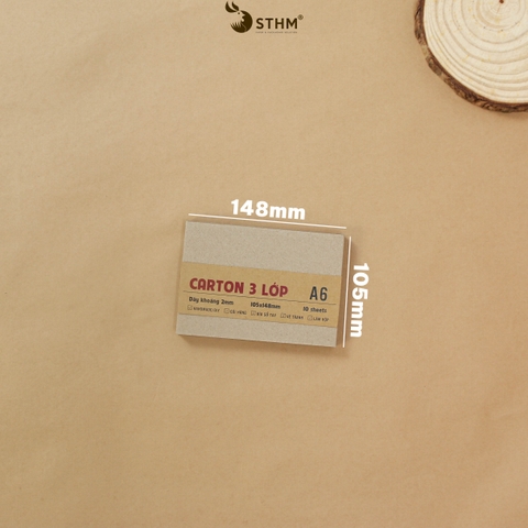 Giấy bìa cứng carton (chipboard) xấp 10 tờ