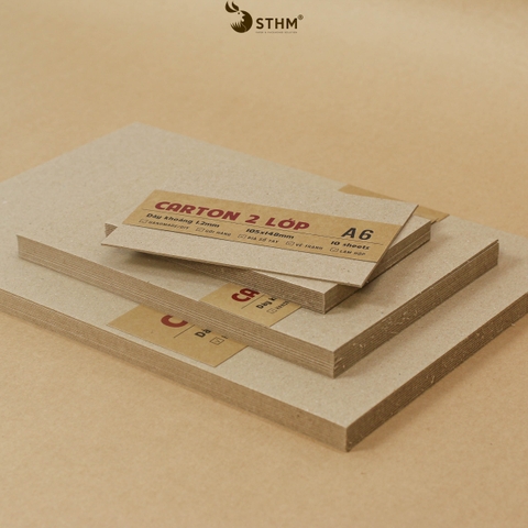 Giấy bìa cứng carton (chipboard) xấp 10 tờ