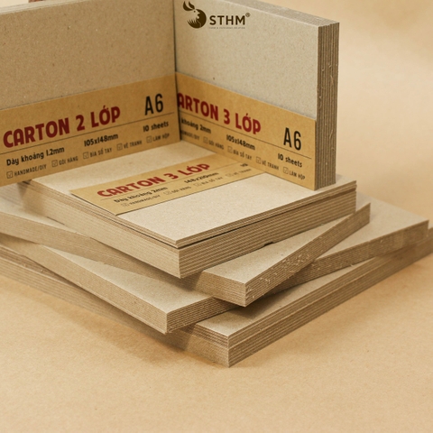 Giấy bìa cứng carton (chipboard) xấp 10 tờ
