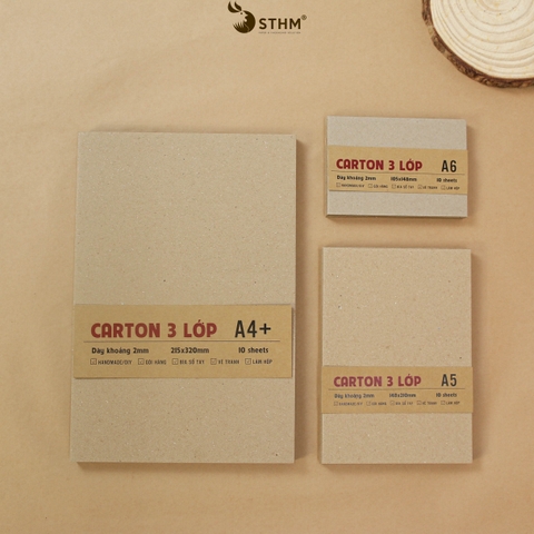 Giấy bìa cứng carton (chipboard) xấp 10 tờ