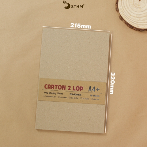 Giấy bìa cứng carton (chipboard) xấp 10 tờ