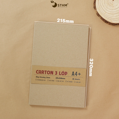 Giấy bìa cứng carton (chipboard) xấp 10 tờ
