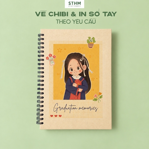 Sổ tay lò xo CHIBI in TYC A5