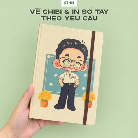 Sổ tay may chỉ in CHIBI bìa cứng TYC A5