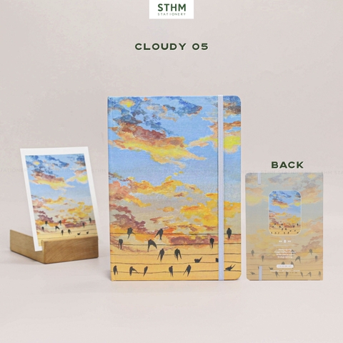 Sổ tay may chỉ bìa cứng Cloudy A5