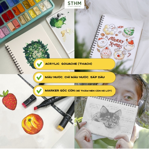 Sổ tay lò xo vẽ chì Sketchbook Basic