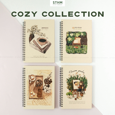 Sổ tay lò xo bìa cứng COZY A5