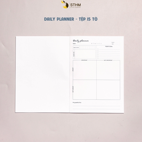 Tệp giấy kem 190gsm PLANNER A5