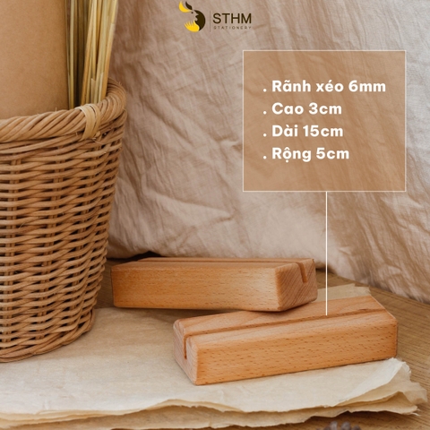 Đế gỗ dẻ gai rãnh 6mm 15x5x3cm