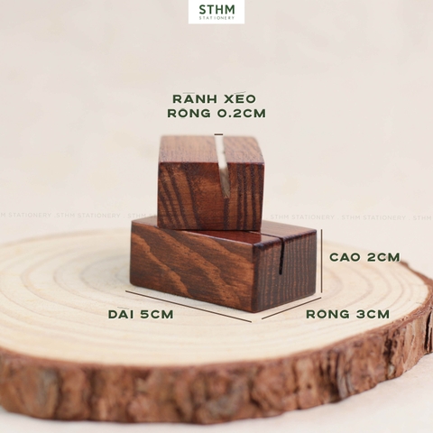 Đế gỗ thông mini 2mm 5x3x2cm