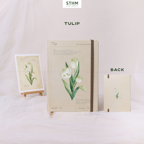 Sổ tay may chỉ bìa cứng Flora A5