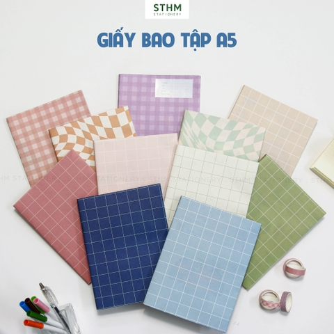Giấy kraft trắng bao tập khổ A5 (25x35cm) xấp 8 tờ