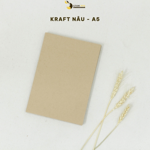 Giấy kraft nâu 2 mặt xấp 50 tờ