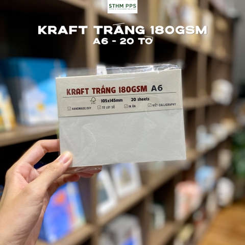 Giấy kraft trắng 180gsm xấp 50 tờ