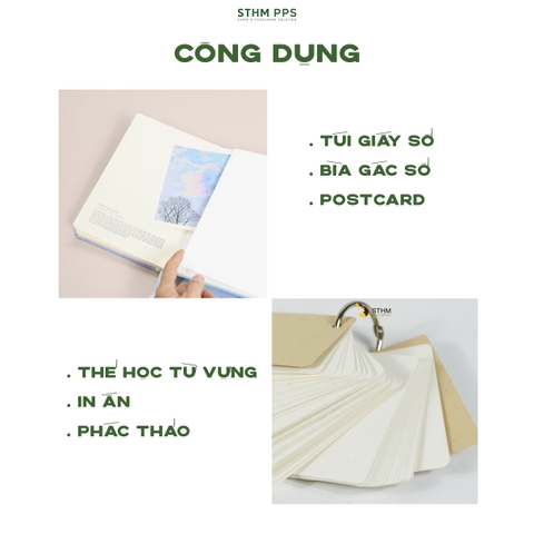 Giấy kraft trắng 180gsm xấp 50 tờ