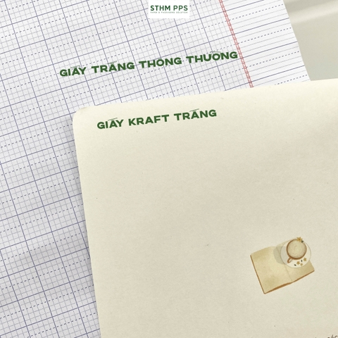 Giấy kraft trắng 180gsm xấp 50 tờ