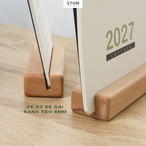 Lịch bàn đế gỗ 2027 - Không kèm đế gỗ
