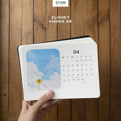 Lịch bàn đế gỗ 2027 - Không kèm đế gỗ