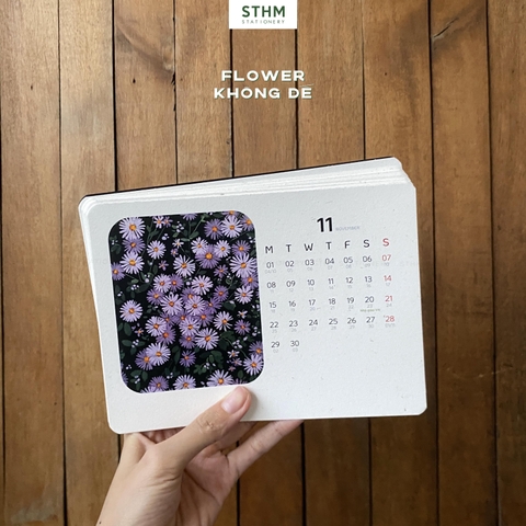 Lịch bàn đế gỗ 2027 - Không kèm đế gỗ