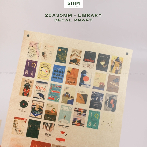 Giấy tự dính (sticker) tên sách theo yêu cầu A4 (32 cái nhãn)