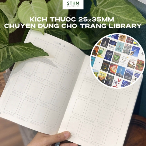 Giấy tự dính (sticker) tên sách theo yêu cầu A4 (32 cái nhãn)