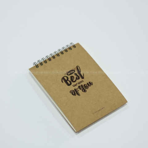 Sổ tay lò xo bìa mềm Typography A6