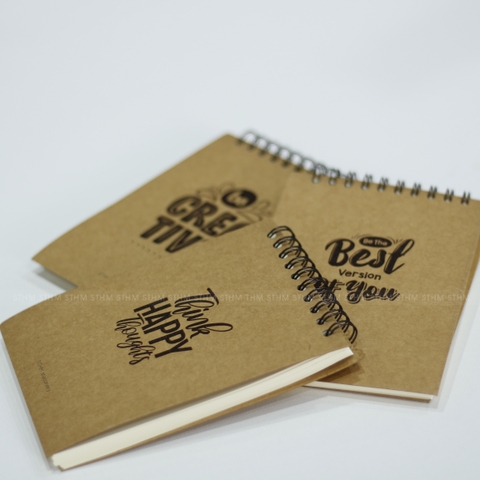 Sổ tay lò xo bìa mềm Typography A6