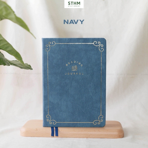 Sổ tay may chỉ bìa cứng PU A5 Nhật ký đọc sách Reading Jounal