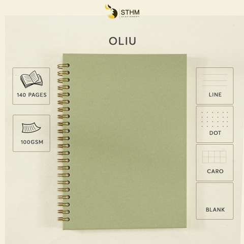 Sổ tay lò xo bìa cứng Solid A5