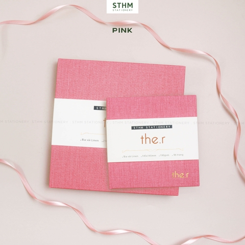 Sổ tay may chỉ bìa cứng bọc vải The.r Sketchbook giấy kem 190gsm