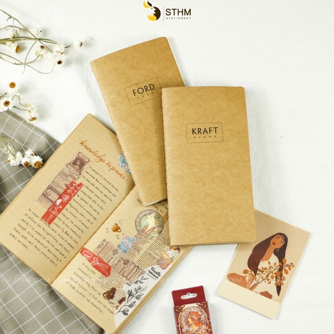 Sổ tay may chỉ giữa bìa mềm Refill Traveller