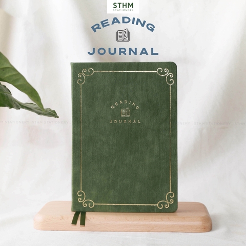 Sổ tay may chỉ bìa cứng PU A5 Nhật ký đọc sách Reading Jounal