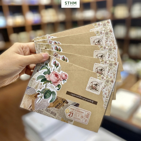 Bao thư handmade kèm ruột thư xấp 5 cái A6