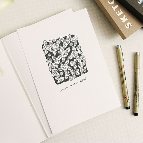 Sổ tay may chỉ bìa mềm mỹ thuật SKETCH giấy kem 130gsm A5