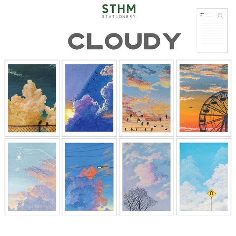 Thiệp giấy Postcard A6 xấp 8 cái