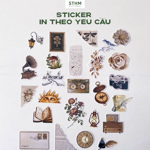 Giấy tự dính (sticker) in theo yêu cầu A4  (25 cái nhãn)