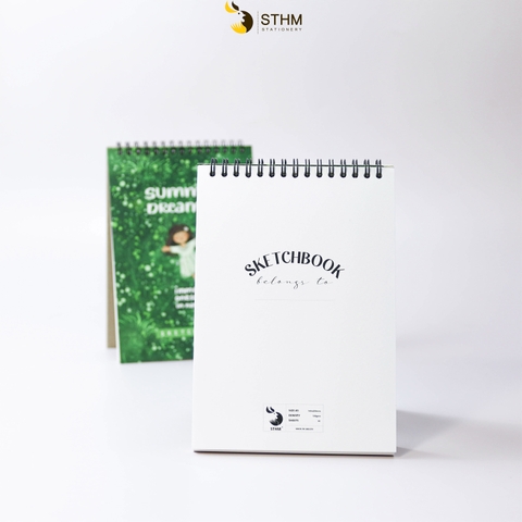 Sổ tay lò xo vẽ chì Summerdream Sketchbook Giấy kem 130gsm