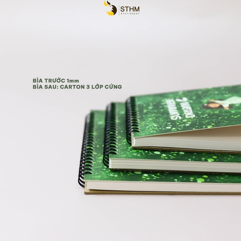 Sổ tay lò xo vẽ chì Summerdream Sketchbook Giấy kem 130gsm
