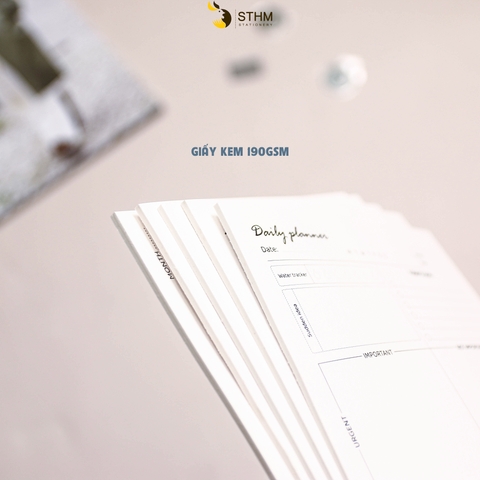 Tệp giấy kem 190gsm PLANNER A5