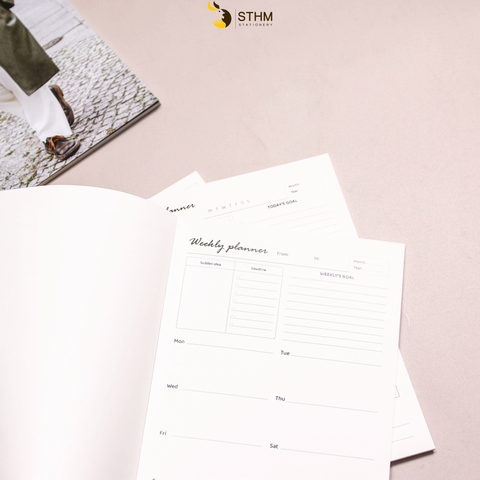 Tệp giấy kem 190gsm PLANNER A5