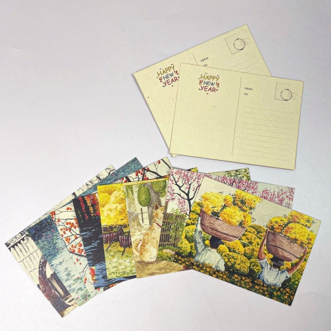 Thiệp giấy Postcard A6 xấp 8 cái