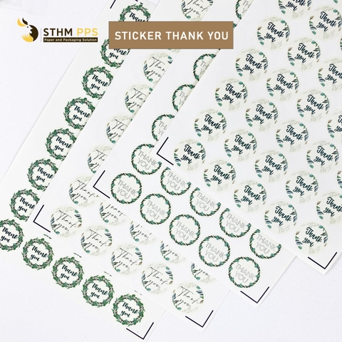 Giấy tự dính (sticker) cắt demi hình tròn xấp 4 tờ A4