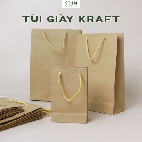 Túi giấy kraft 160gsm xấp 10 cái