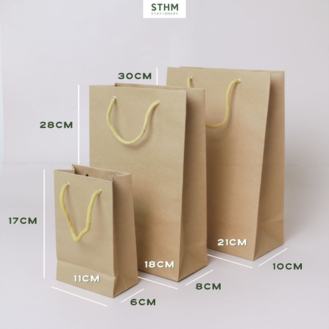Túi giấy kraft 160gsm xấp 10 cái