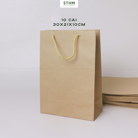 Túi giấy kraft 160gsm xấp 10 cái